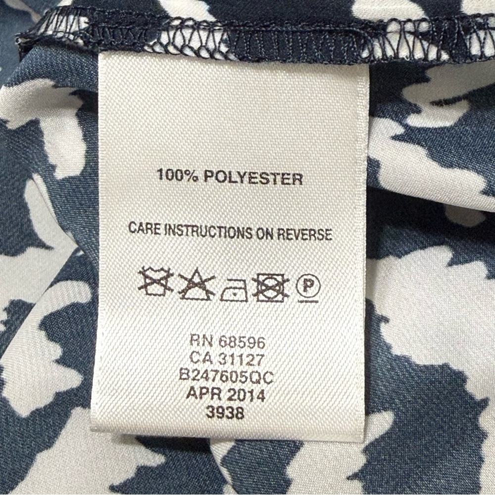 DKNYC Shift Dress Navy White Abstract Print Short Sleeve Work Casual Size XL - Picture 7 of 9